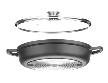Braadpan met antiaanbaklaag, HENDI, 4,3L, Zwart, 425x332x(H)70mm
