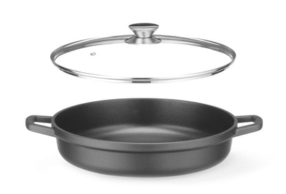 Braadpan met antiaanbaklaag, HENDI, 4,3L, Zwart, 425x332x(H)70mm