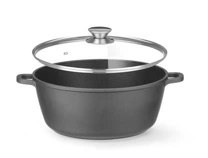 Braadpan met antiaanbaklaag, HENDI, 7,5L, Zwart, 387x310x(H)130mm