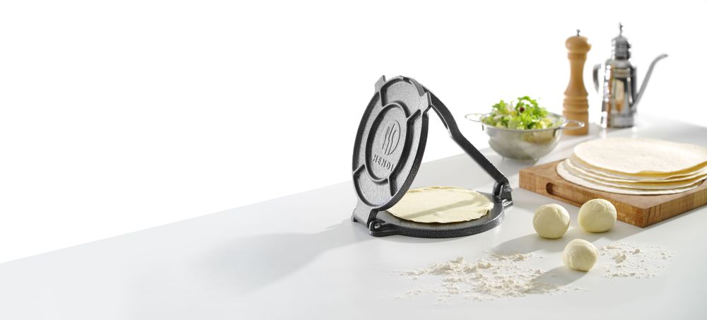 Gietijzeren tortillapers, HENDI, 255x200x(H)110mm