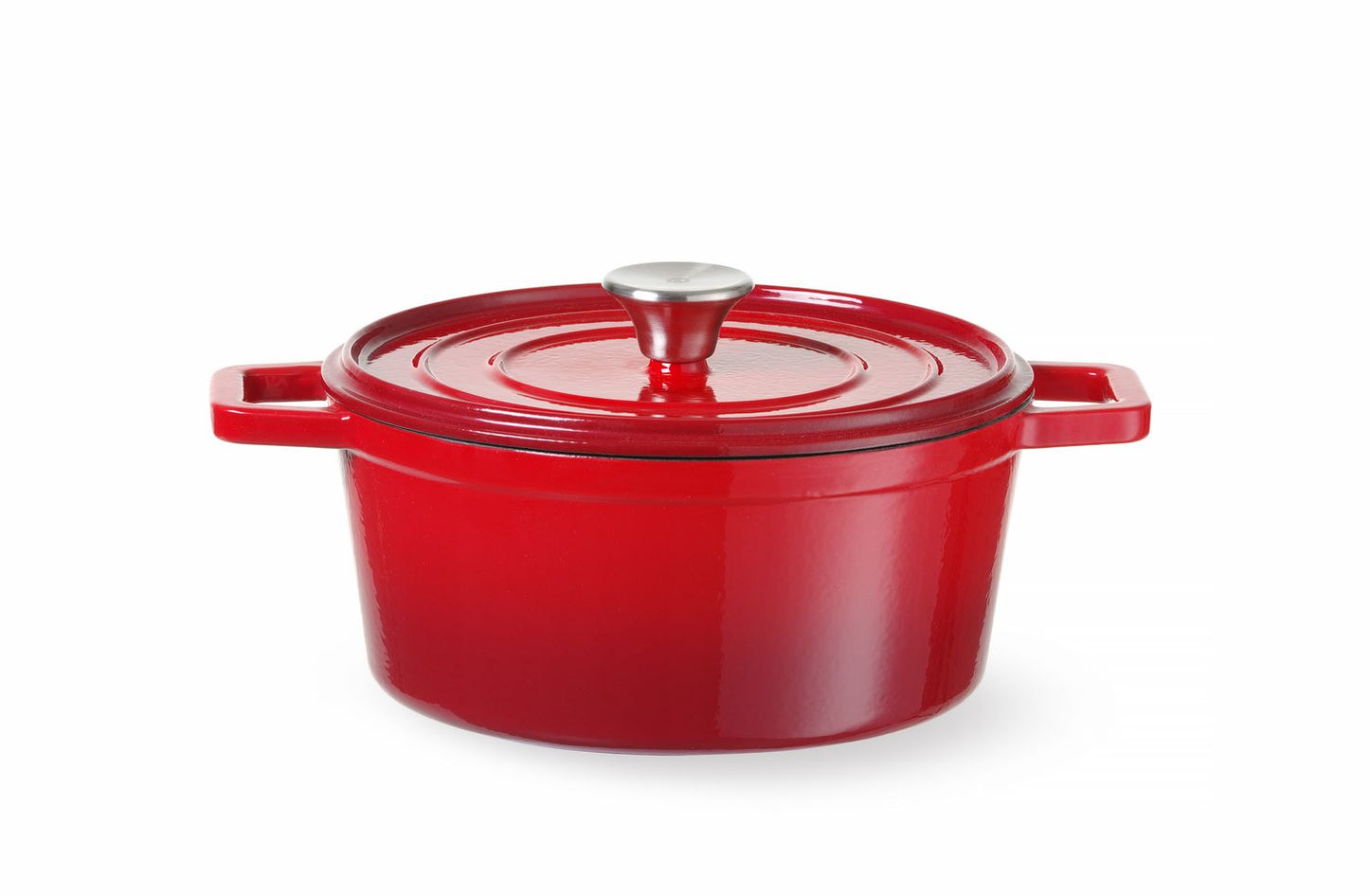 Hendi Braadpan geëmailleerd gietijzer, 3,7L, Rood, 317x240x(H)105mm