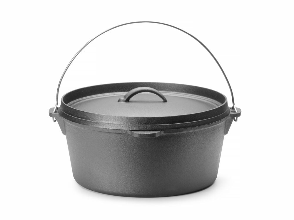 Gietijzeren pan, HENDI, 7,2L, Zwart, ⌀310x(H)155mm