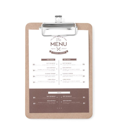 Menu klembord, HENDI, 125x180mm