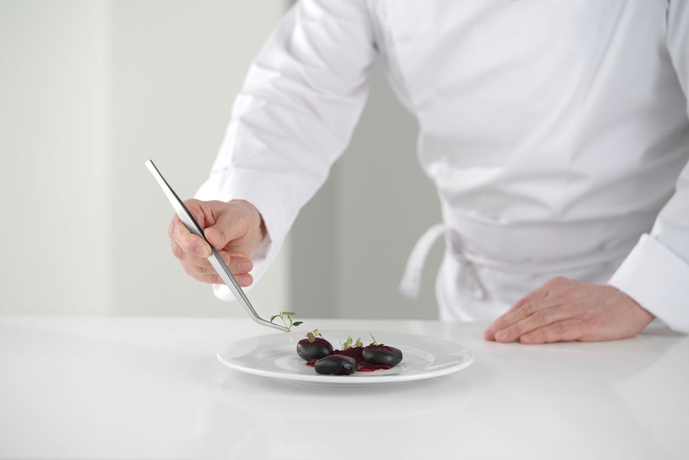 Pincetten gekromd, HENDI, (L)240mm