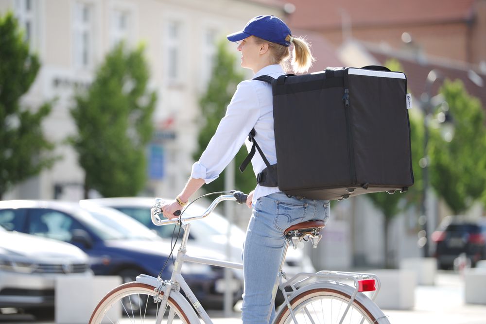 Pizza & voedsel bezorgrugtas geïsoleerd, HENDI, 75,2L, Zwart, 410x410x(H)480mm