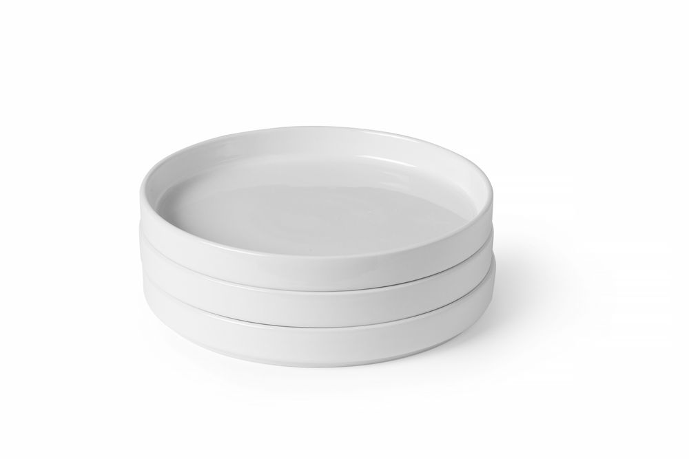 Bord met hoge rand Oslo, HENDI, Oslo, Wit, ⌀240x(H)26mm