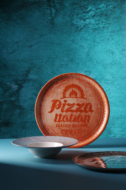 Pizzabord Recipe Collection Rood, HENDI, Rood, ⌀330mm