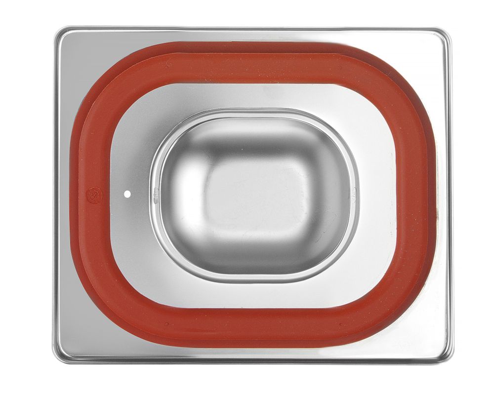 Deksel voor GN containers met siliconenrand, HENDI, Profi Line, GN 1/6, 176x162mm