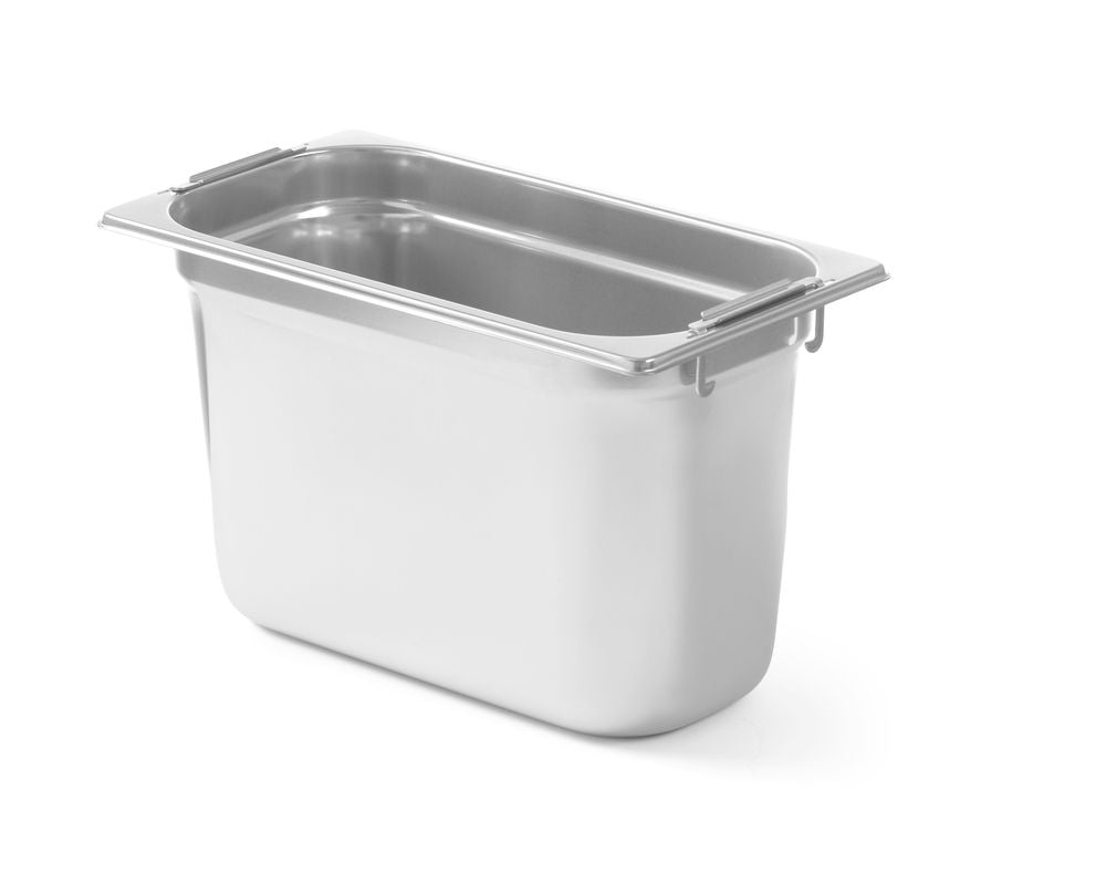 GN-container met intrekbare handgrepen, HENDI, Profi Line, GN 1/3, 3,9L, 325x176x(H)100mm