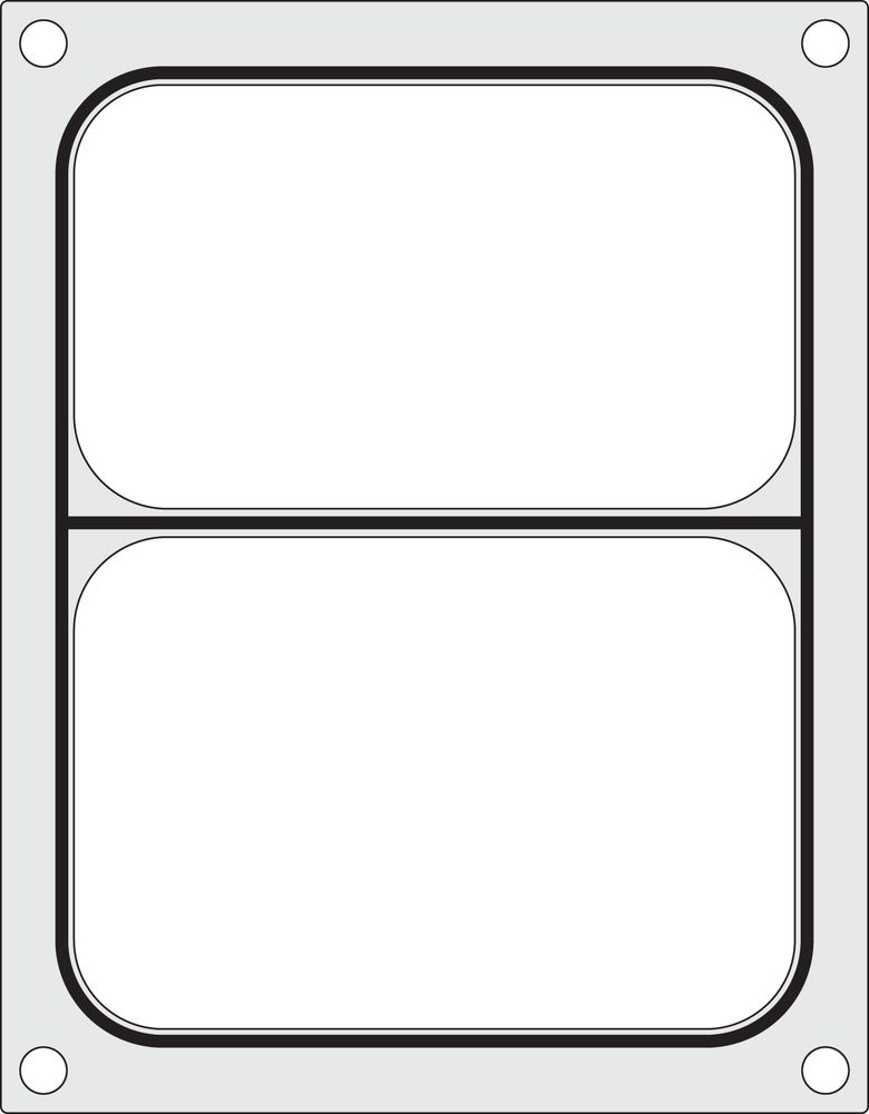 Traysealer matrix, HENDI, Twee-delige container 227x178 mm