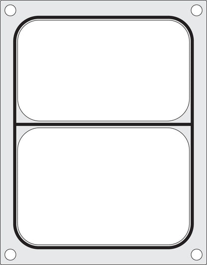 Traysealer matrix, HENDI, Twee-delige container 227x178 mm