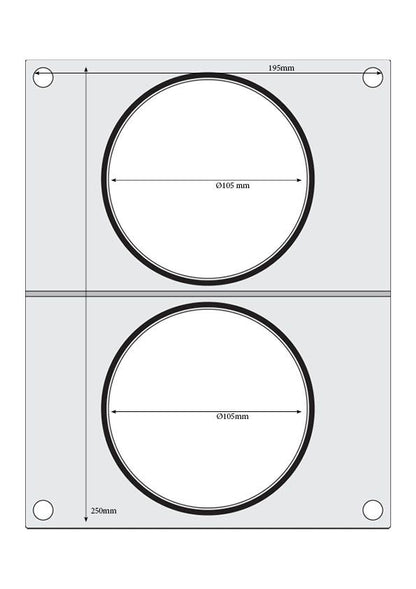 Traysealer matrix, HENDI, 2x soepcontainer ø115 mm
