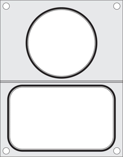 Traysealer matrix, HENDI, 2 containers (1x 178x113 mm, 1x ø115 mm)