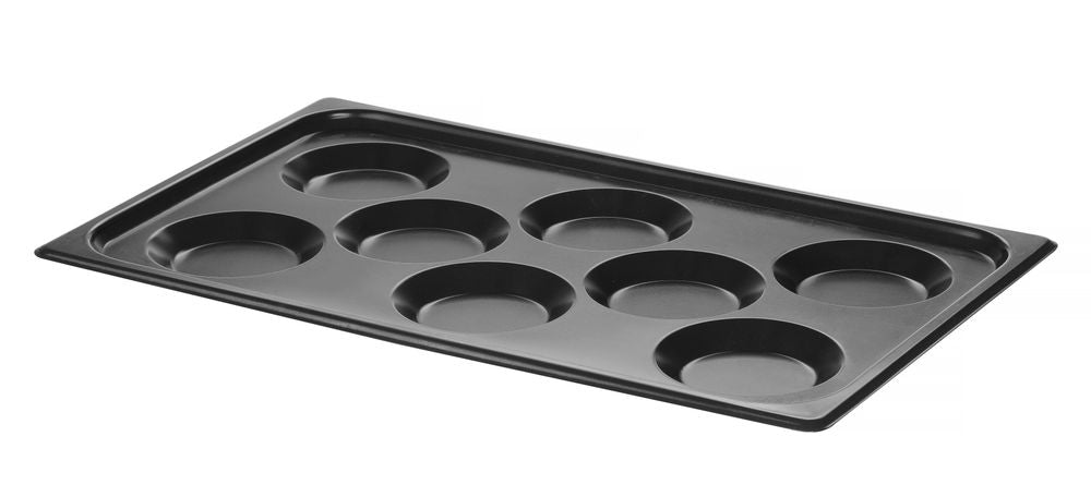 Bakplaat voor eieren, met anti-aanbak coating CONVECTOMAT EGGPLATE, HENDI, GN 1/1, Zwart, 530x325x(H)26mm