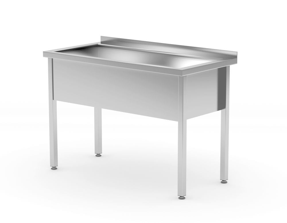 Enkele spoeltafel - gelast, HENDI, Profi Line, 800x600x(H)850mm