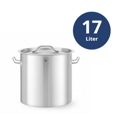 Kookpan hoog - met deksel, HENDI, Budget Line, 17L, ⌀280x(H)280 mm