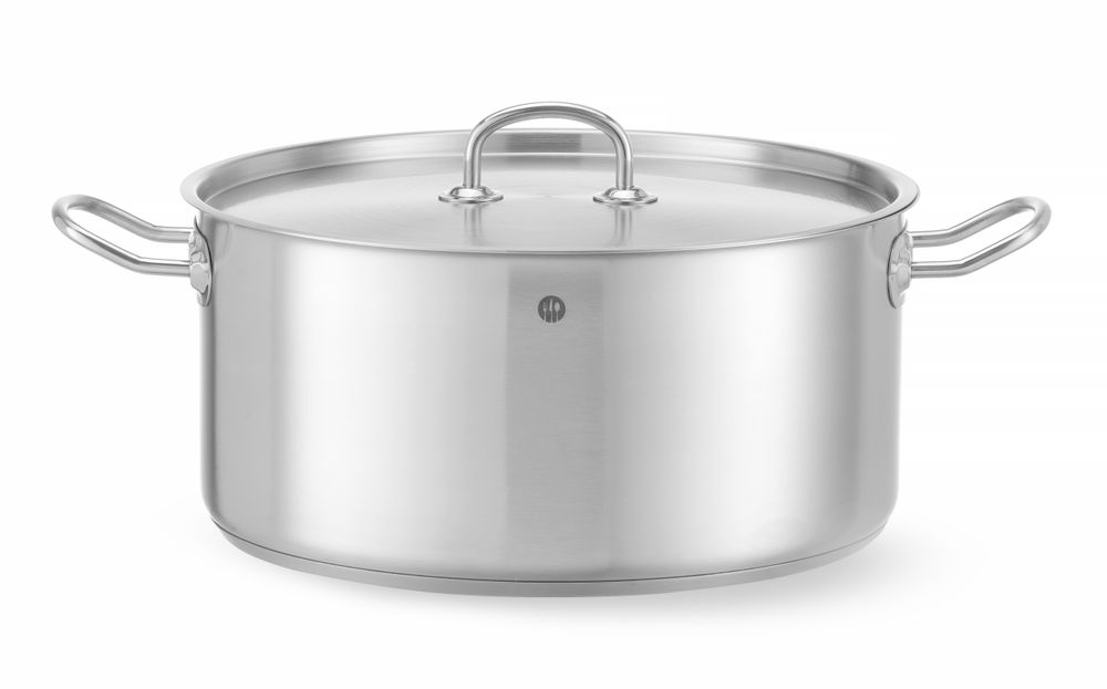 Kookpan laag - met deksel, HENDI, Kitchen Line, 12L, ⌀320x(H)150mm