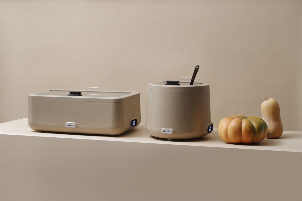 Chafing dish HENDI UNIQ, HENDI, designed by Robert Bronwasser, Beige, 220-240V/700W, 607x402x(H)245mm