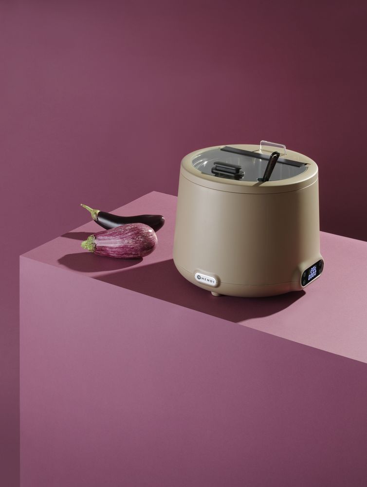 Soepketel HENDI UNIQ, HENDI, designed by Robert Bronwasser, 8L, Beige, 220-240V/500W, ⌀365x(H)325mm