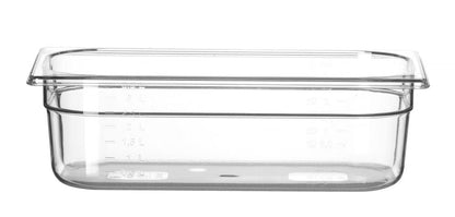 Container GN 1/3 polycarbonaat, HENDI, Profi Line, GN 1/3, 4L, Transparant, 325x176x(H)100mm