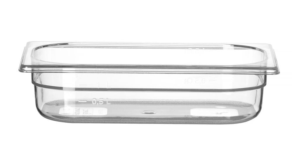 Container GN 1/4 polycarbonaat, HENDI, Profi Line, GN 1/4, 1,8L, Transparant, 265x162x(H)65mm