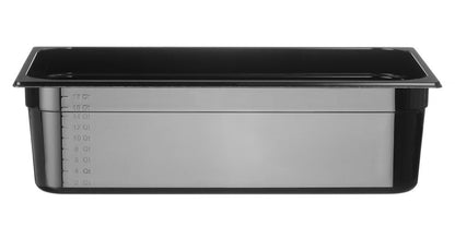 Container GN 1/1 zwart polycarbonaat, HENDI, Profi Line, GN 1/1, 21L, Zwart, 530x325x(H)150mm