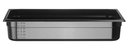 Container GN 1/1 zwart polycarbonaat, HENDI, Profi Line, GN 1/1, 14L, Zwart, 530x325x(H)100mm
