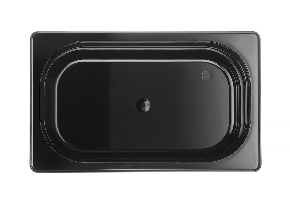 Container GN 1/4 zwart polycarbonaat, HENDI, Profi Line, GN 1/4, 2,8L, Zwart, 265x162x(H)100mm