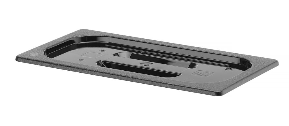 Deksel voor GN containers zwart polycarbonaat, HENDI, GN 1/3, Zwart, 325x176mm