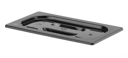 Deksel voor GN containers zwart polycarbonaat, HENDI, GN 1/4, Zwart, 265x162mm