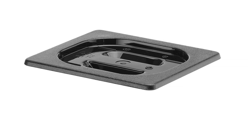 Deksel voor GN containers zwart polycarbonaat, HENDI, GN 1/6, Zwart, 176x162mm
