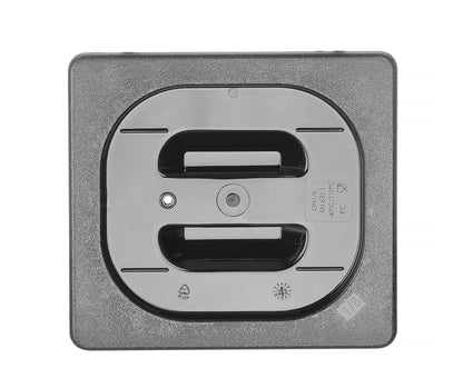 Deksel voor GN containers zwart polycarbonaat, HENDI, GN 1/6, Zwart, 176x162mm