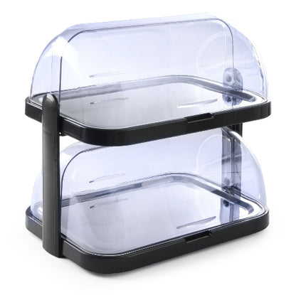 HENDI Koeldisplay met Rolltop - Dubbel- Donkergrijs - 440x320x(H)440mm
