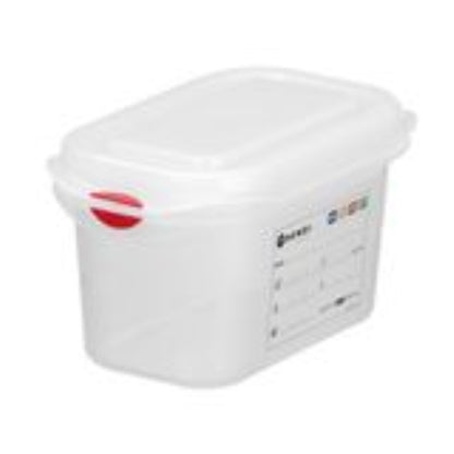 Voorraaddoos 100mm GN 1/9 PP met HACCP labels, 1 Liter
