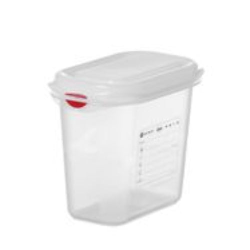 Voorraaddoos 150mm GN 1/9 PP met HACCP labels, 1.5 Liter