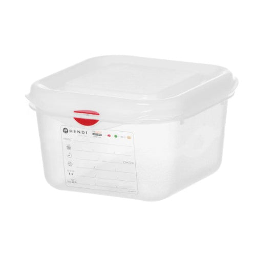 Voorraaddoos 100mm GN 1/6 PP met HACCP labels, 1.7 Liter