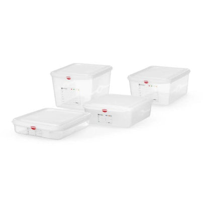 Voorraaddoos 100mm GN 1/2 PP met HACCP labels, 6.5 Liter