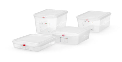 Voorraaddoos 150mm - GN 1/2 PP - met HACCP labels - 10 Liter
