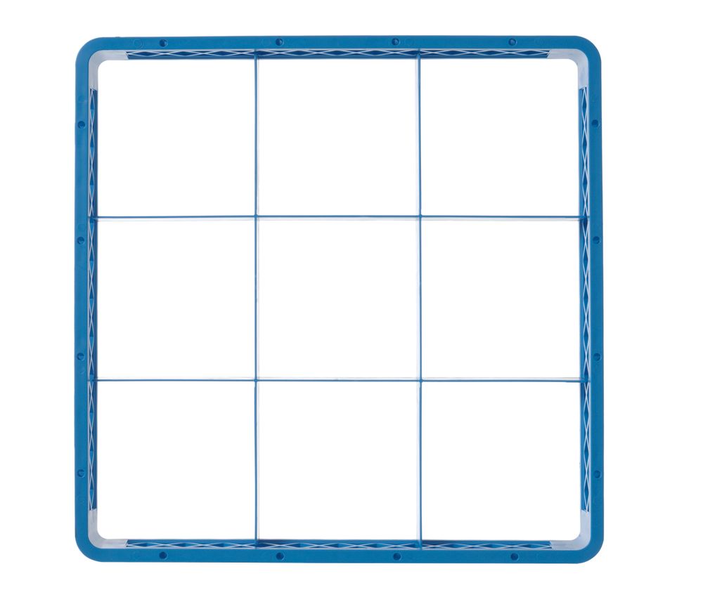 Vaatwaskorf verhoger, HENDI, 9 vakken 150x150 mm, 500x500x(H)45mm