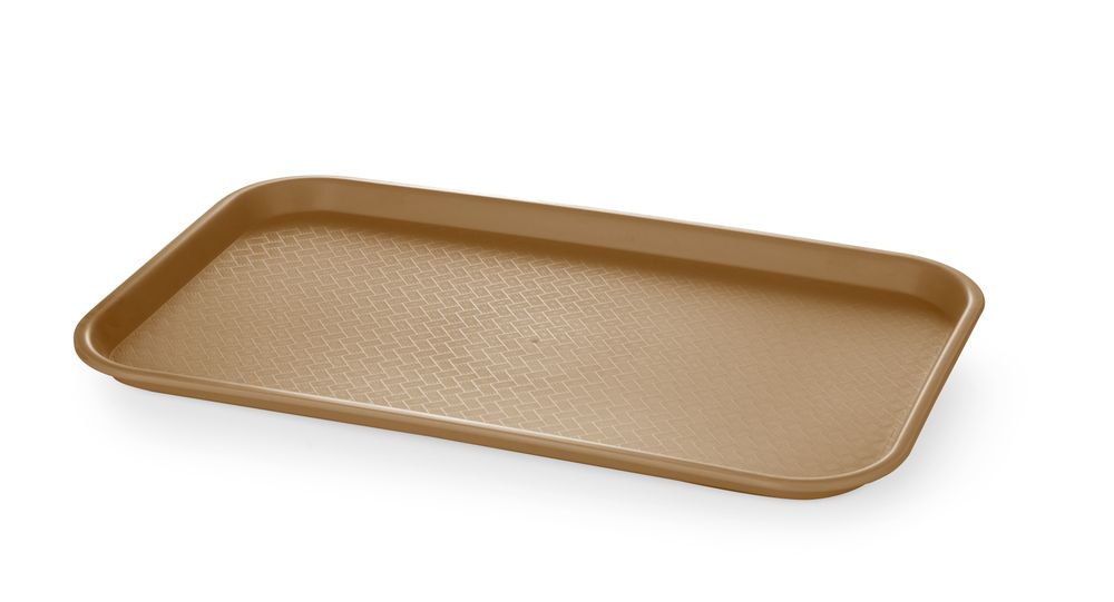 Fastfooddienblad polypropyleen GN 1/1, AmerBox, GN 1/1, Bruin, 530x325x(H)20mm