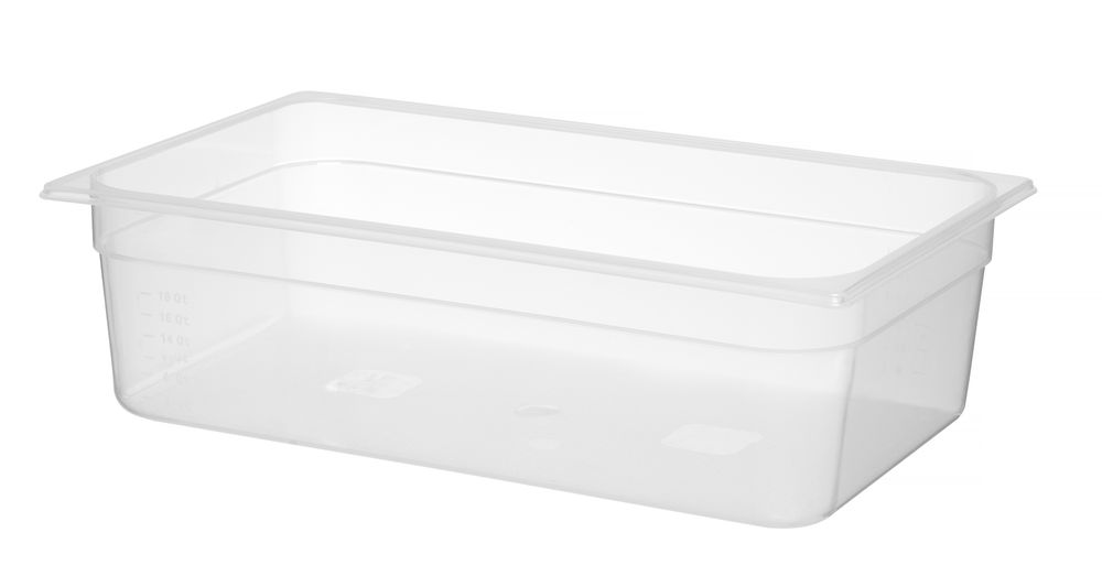 Container GN 1/1 polypropyleen, HENDI, Profi Line, GN 1/1, 21L, Transparant, 530x325x(H)150mm