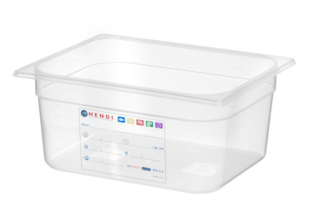 Container GN 1/2, HENDI, GN 1/2, 9,5L, Transparant, 325x265x(H)150mm