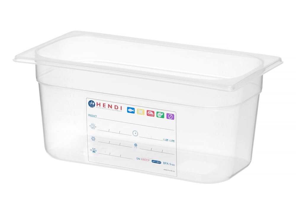 Container GN 1/3, HENDI, GN 1/3, 5,7L, Transparant, 325x176x(H)150mm