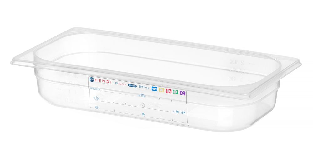 Container GN 1/3, HENDI, GN 1/3, 2,5L, Transparant, 325x176x(H)65mm