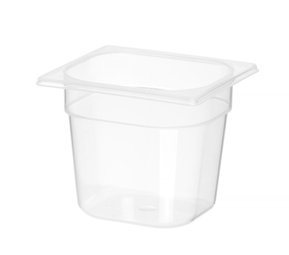 Container GN 1/6 polypropyleen, HENDI, Profi Line, GN 1/6, 2,4L, Transparant, 176x162x(H)150mm