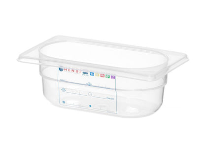 Container GN 1/9, HENDI, GN 1/9, 0,6L, Transparant, 176x108x(H)65mm