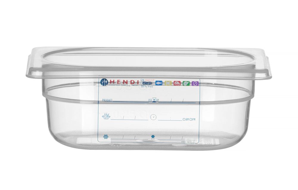 Container GN 1/9, HENDI, GN 1/9, 0,6L, Transparant, 176x108x(H)65mm