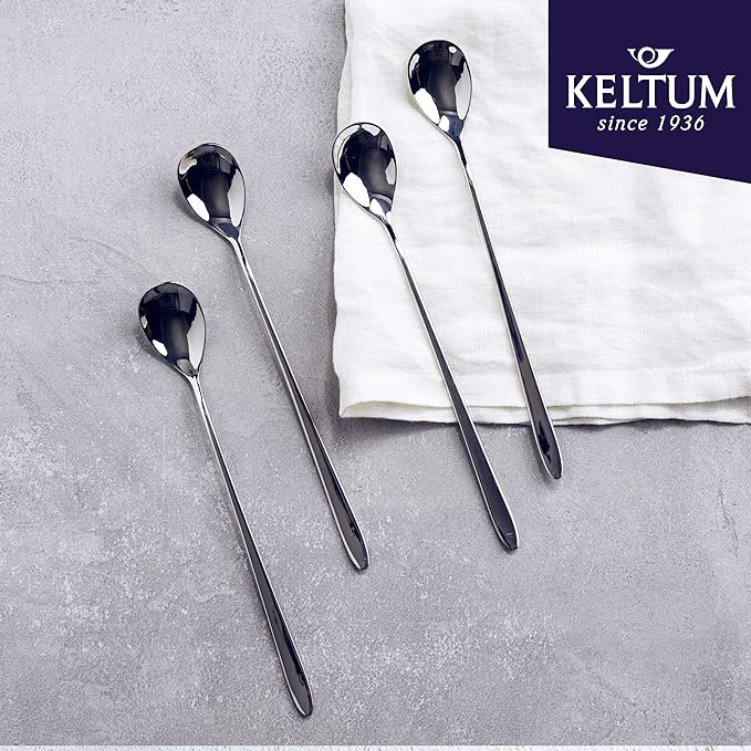 Latte Macchiato lepels 4 stuks, Keltum, 18/10 Edelstaal