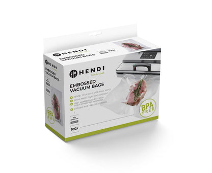 Vacuümverpakkingszakken met reliëf, HENDI, 100 st., 150x400mm