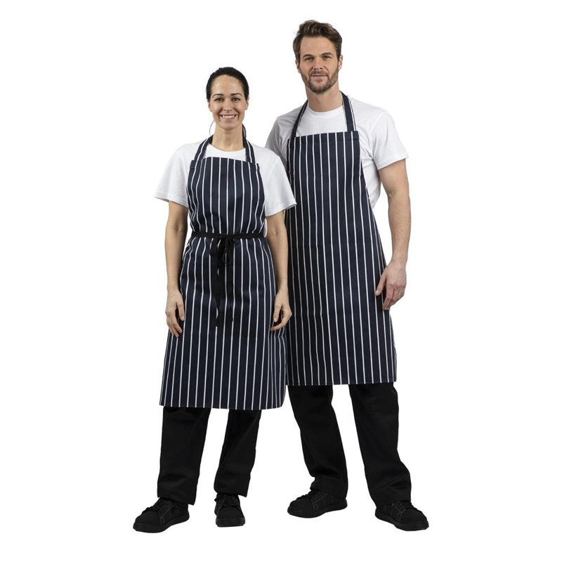 Halterschort Blauw/Wit Gestreept, Whites Chefs Clothing